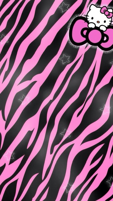 Hello kitty wallpaper Pink Zebra Wallpaper, Paper Ipad, Zebra Wallpaper, Cheetah Print Wallpaper, Scene Wallpaper, Emo Wallpaper, Animal Print Wallpaper, Kitty Stuff, Y2k Wallpaper