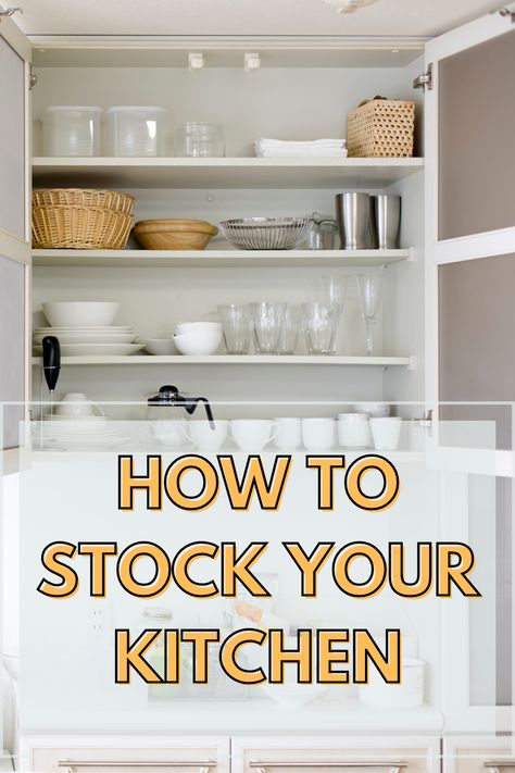 Your AirBnb kitchen in your vacation rental should include all of the essentials. I want to make sure my guests have everything they need to cook a gourmet meal in the kitchen. But what do you REALLY need in your vacation rental kitchen? If you’re advertising your listing with a full kitchen, guests will expect to be able to use the kitchen as if they were at home. Use this complete list of kitchen essentials for your AirBnb or vacation rental as a guide to stock your kitchen! Small Kitchens For Airbnb, What Do I Need In My Kitchen, Kitchen Airbnb Ideas, Vacation Rental Kitchen, What Do You Need In A Kitchen, New Home Kitchen Essentials, Air Bnb Kitchen Essentials, Airbnb Pantry, How To Stock A Vacation Rental