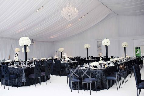 amazing black and white wedding decor ~  we ❤ this! moncheribridals.com White Leather Couch, Black Weddings, White Weddings Reception, Black And White Wedding Theme, White Weddings, White Wedding Theme, Elegant Wedding Reception, Chair Collection, Wedding Of The Year