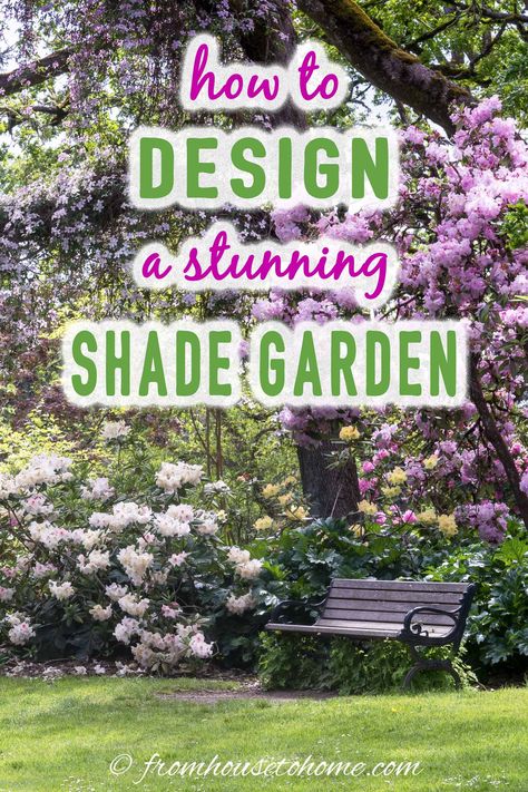 Shade Garden Design Ideas (How To Design A Stunning Shade Garden--With Pictures) Small Front Yard Garden, Shade Garden Ideas, Easy Garden Ideas Landscaping, Garden Design Layout Landscaping, Garden Front Of House, Shade Landscaping, Shade Garden Design, Backyard Shade, Small Front Yard