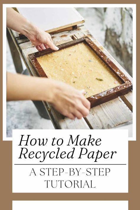 Recycling paper is a great way to reduce waste and create something beautiful at the same time. In this video tutorial, we'll show you how to make recycled paper from start to finish, including how to create your own DIY mold and deckle. Let's dive in and learn this sustainable and rewarding craft. Step 1: Collect and Prep Your Paper The first step in making recycled paper is to collect your paper. You can use any type of paper, including newspaper, printer paper, or construction paper... Recycled Paper Notebook Diy, Diy Paper Making Homemade, Paper Making Screen, How To Make Paper From Recycled Paper, Make Own Paper, Homemade Paper Journal, Diy Making Paper, How To Make Recycled Paper, How To Make Your Own Paper