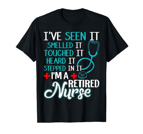 PRICES MAY VARY. This shirt makes a great retirement gifts for the Retired Nurse. Makes a perfect retirement gift for nurse week, nurse day, nurse graduation & nurse retirement for anyone who is a Retired Nurse! Makes an amazing gift for women, mother, grandma or nana who is a retired nurse, therapist, trained nurse, the graduate nurse. Perfect for Birthday, Mothers Day, or Retirement Party. Lightweight, Classic fit, Double-needle sleeve and bottom hem Graduate Nurse, Nurse Retirement Gifts, Graduation Nurse, Retirement Shirt, Retired Nurse, Nurse Day, Nurse Week, Retirement Shirts, Nurse Graduation