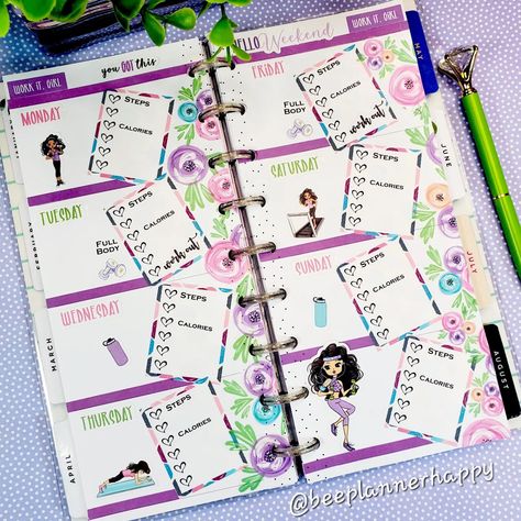 My fitness planner is ready to track all the things 👟🥣🏋️‍♀️! #fitnessplanner #fitnessplannerspread #adulting #plannerstickers #planahappylife #macros #iifym #happyplanner #happyplannerskinnyclassic Hidden Agenda, Planner Spreads, Happy Planner Layout, My Fitness, Cute Planner, Planner Spread, Planner Layout, Organization Planning, April 3