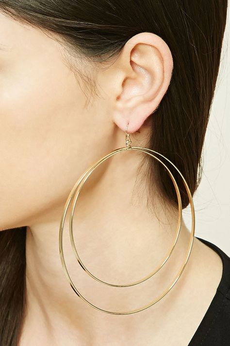 Oversized Hoop Earrings, Layered Design, Large Hoop Earrings, Layers Design, Shop Dresses, Forever 21, Hoop Earrings, Leggings, Dresses