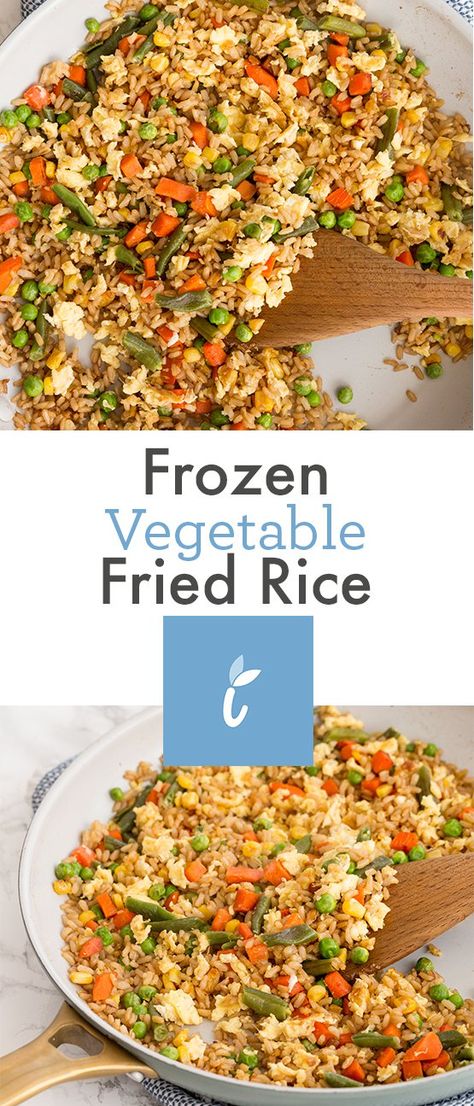 Frozen Mixed Vegetable Recipes, Frozen Vegetable Recipes, Mix Vegetable Recipe, Vegetable Fried Rice Recipe, Chicken Fried Rice Easy, Veggie Fried Rice, Making Fried Rice, Stir Fry Rice, Vegetable Fried Rice