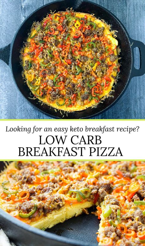 Looking for a family friendly keto breakfast idea? Try this low carb breakfast pizza. It's super easy to make and you can freeze the leftovers. Keto Breakfast Pizza, Egg Breakfasts, Lchf Breakfast, Quick Biscuits, Low Carb Breakfasts, Foodie Breakfast, Keto Breakfasts, High Protein Low Carb Recipes, Keto Diet Breakfast