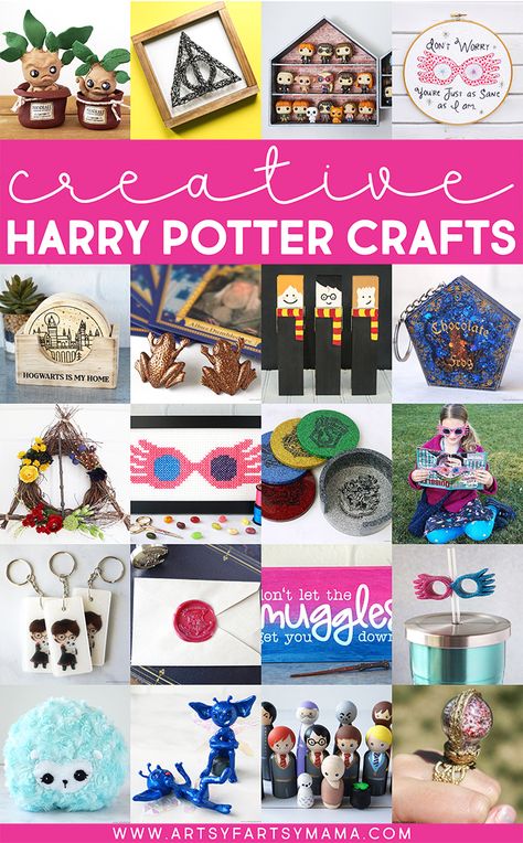 Harry Potter Inspired Crafts, Harry Potter Crafts To Sell, Harry Potter Themed Crafts, Harry Potter Art And Craft, Harry Potter Craft Ideas Diy, Harry Potter Crafts Adults, Easy Harry Potter Crafts, Harry Potter Craft Ideas, Hogwarts Crafts