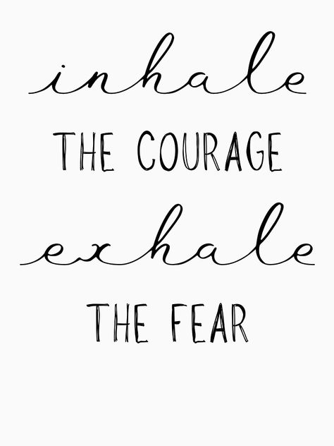 Bangles Quotes, Exhale Quotes, Inhale Exhale Tattoo, Positive Tattoos, Inhale Exhale Quotes, Inhale Courage Exhale Fear, Pilates Quotes, Yoga Studio Design, Happy Yoga