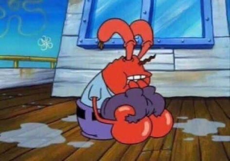 Mr Krabs Funny, Feral Reaction Image, Feral Reaction, Spongebob Comics, Vintage Meme, Spongebob Faces, Reaction Image, Spongebob Pics, Mr Krabs