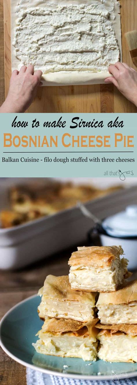 Filo Dough, Cheese Mozzarella, Bosnian Recipes, Savory Cheese, Cheese Pie, Filo Pastry, Serbian Recipes, Croatian Recipes, Arabic Sweets