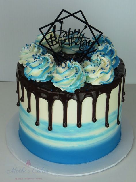 Choc Drip Cake, Birthday Cake For Men, Cake For Men, Buttercream Cake Designs, Chocolate Cake Designs, 21st Birthday Cakes, Mini Cakes Birthday, Birthday Cakes For Men, Creative Birthday Cakes