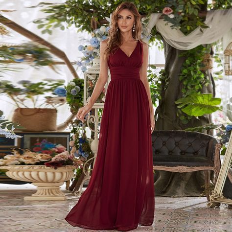 The Ultimate Guide to Choosing Bridesmaid Dress Burgundy Wedding Dress, Classic Bridesmaids Dresses, Dancesport Dresses, Grey Lavender, Burgundy Bridesmaid, Evening Dresses Online, Maxi Bridesmaid Dresses, Chiffon Evening Dresses, Ever Pretty