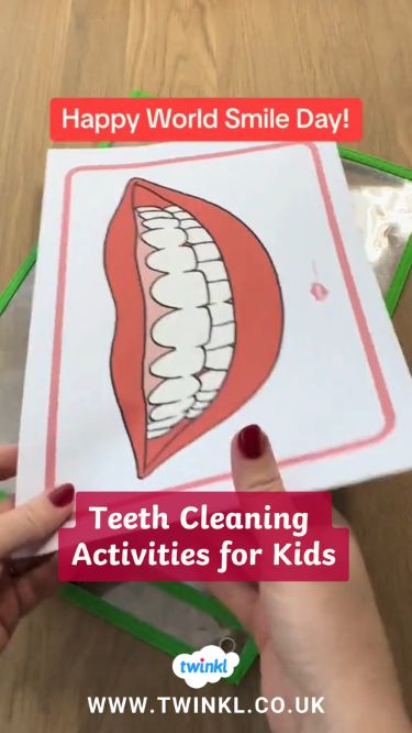 Teeth Cleaning Activities for Kids | Twinkl Teaching Resources World Oral Health Day Activities, Tooth Cleaning Activity, Tooth Brushing Activities For Preschool, Dental Day Preschool, Teeth Cleaning Activity For Preschool, Cleaning Teeth Activities Eyfs, Tooth Health Kids Activities, Dental Heath Craft Preschool, Oral Hygiene Activities For Preschoolers