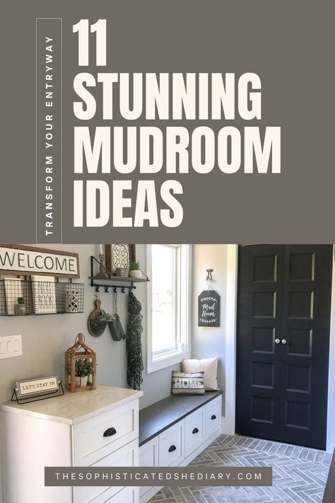 Transform your mudroom into a stylish and functional space with these 11 stunning ideas! From clever storage solutions to chic decor tips, make your mudroom a welcoming and organized entryway that you’ll love. Perfect for every home! Click to read more. Mudroom Makeover On A Budget, Hallway Drop Zone Ideas, Beige Mudroom, Shiplap Mudroom Entryway, Drop Zone Ideas Mud Rooms, Large Mudroom Ideas Entryway, Mudroom Built Ins With Bench, Drop Off Zone Entryway, Dark Mudroom