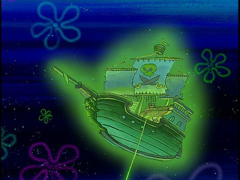 Flying Dutchman’s Ship Spongebob Halloween, Bob Sponge, The Flying Dutchman, Spongebob Drawings, Spongebob Birthday Party, Spongebob Painting, Spongebob Party, Pineapple Under The Sea, Spongebob Birthday