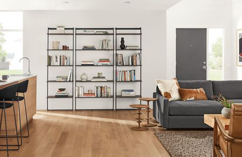 Beam Bookcase Wall Units - Modern Bookcases & Shelving - Room & Board Modern Storage and Entryway Furniture - Room & Board Wood Open Shelving, Styling A Bookcase, Modern Bookcases, Bookcase Wall Unit, Entryway Inspiration, Bookcase Wall, Modern Bookcase, Wall Units, Living Room Accent Tables