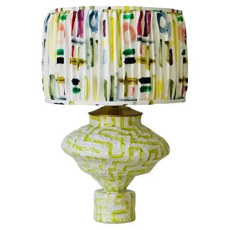 Contemporary Hand-Built Ceramic Lamps by Artists Abby Kasonik x Kiki Slaughter For Sale at 1stDibs Small House Furniture, Ceramic Lamps, Words On Canvas, Custom Shades, Table Lamp Base, Ceramic Studio, Ceramic Lamp, Contemporary Ceramics, Ceramic Table Lamps