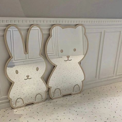 Small details make a big difference! 🐰🐻 Our adorable animal mirrors add a playful touch to your little one's room while encouraging self-awareness. Crafted from high-quality, child-safe materials, these mirrors are the perfect addition to any lovingly designed space.✨ #nurserydecor #animalmirrors #playfullearning #kidsroomideas #kidsroomdesign #sustainability #ecofriendly Mirror For Kids Room, Mirror For Kids, Nordic Nursery, Baby Mirror, Home Nursery, Mirror Wall Bedroom, Shaped Mirror, Wooden Mirror, Decorative Mirror