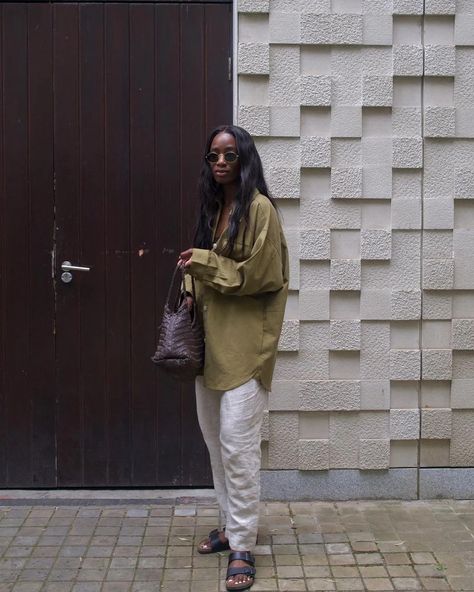 I've Found the Best Linen Trousers to Invest in This Summer | Who What Wear UK Linen Trousers Outfit, Neutral Trousers, White Vest Top, Trouser Outfit, Modest Summer, Jean Trends, Dyed Linen, Makeup For Black Women, Fitted Trousers