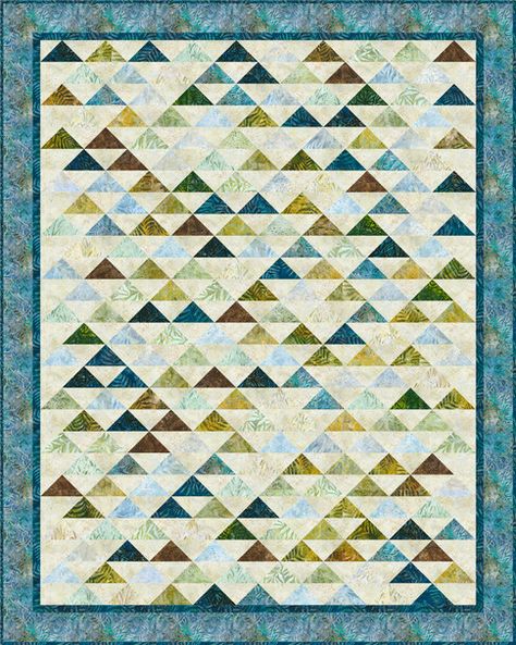 Formation Free Pattern: Robert Kaufman Fabric Company Quilting Fashion, Half Square Triangle, Robert Kaufman Fabrics, Triangle Pattern, Free Quilting, Robert Kaufman, Quilting Crafts, Summer 2022, Free Patterns