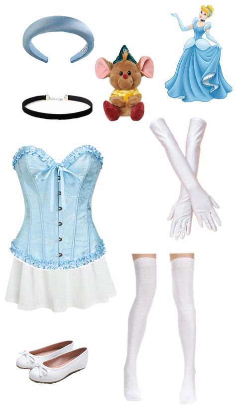 #cinderela #disney #costumes #halloween (ideias de fantasias) Disney Costumes Halloween, Halloween Ideias, Halloween Fantasia, Disney Bound Outfits Casual, Fantasia Disney, Pretty Halloween Costumes, Character Inspired Outfits, Disney Bound Outfits, Halloween Costume Outfits