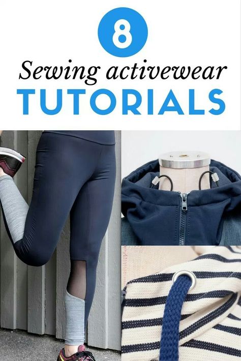 8 sewing activewear tutorials for DIY workout clothes Diy Activewear, Sewing Activewear, Activewear Design, Activewear Inspiration, Diy Workout, Clothes Making, Sewing Fleece, Sewing 101, Sewing Instructions