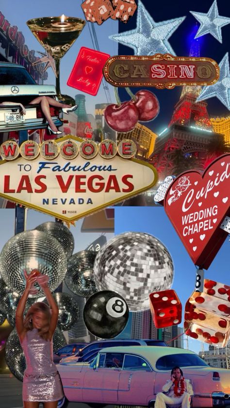 #vegas #collage #vegascollage Las Vegas Collage, Vegas Collage, Everyday Bag Essentials, Vegas Casino, Vegas Baby, Bach Party, Chapel Wedding, Essential Bag, Las Vegas Nevada