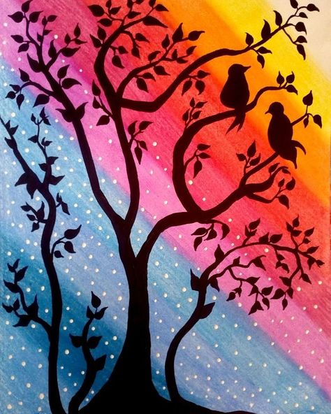 Simple Painting Ideas For Kids, Paintings Acrylic Easy, Simple Canvas Painting Ideas, Easy Painting Ideas For Beginners, Grace Painting, Easy Nature Paintings, Easy Paintings For Beginners, Easy Landscape Paintings, Abstract Wall Art Painting