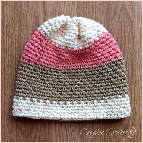 Linen Stitch Crochet, Solid Color Crochet, Modern Crochet Patterns Free, Beanie Pattern Free, Crochet Beanie Pattern Free, Crochet Adult Hat, Crochet Wearables, Easy Crochet Hat, Linen Stitch