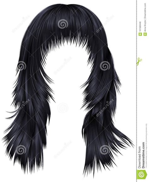 Hair No Face, No Face, Long Hair Women, Hair Pictures, Brunette Hair, 3d Illustration, Black Color, Fashion Beauty, Long Hair Styles