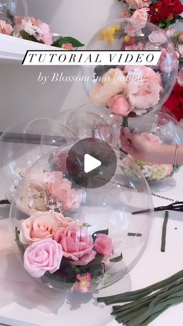 Ballon Business, Flowers And Balloons, How To Make Balloon, Baby Shawer, Bubble Balloons, December 26, Balloon Flowers, December 26th, Tutorial Video