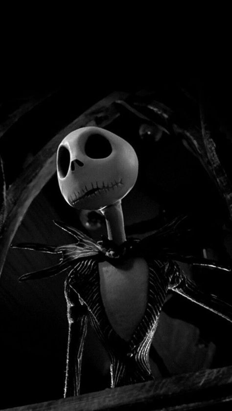 The Nightmare, Jack Skellington, Tim Burton, Black And White, Tumblr, White, Black