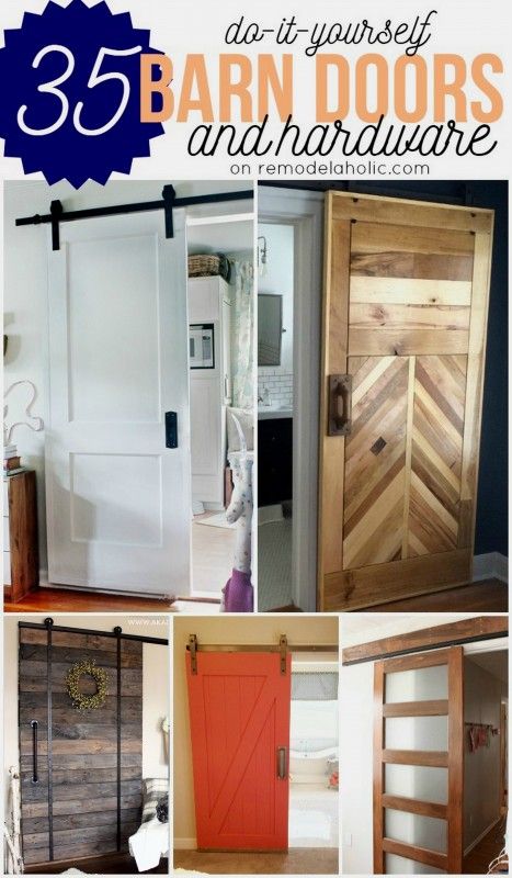 35 DIY Barn Doors Rolling Door Hardware Ideas Door Hardware Ideas, Bathroom Barn Door, Barn Door Ideas, Hardware Ideas, Rustic Door, Barn Door Designs, Diy Barn, Sliding Closet Doors, Rolling Door