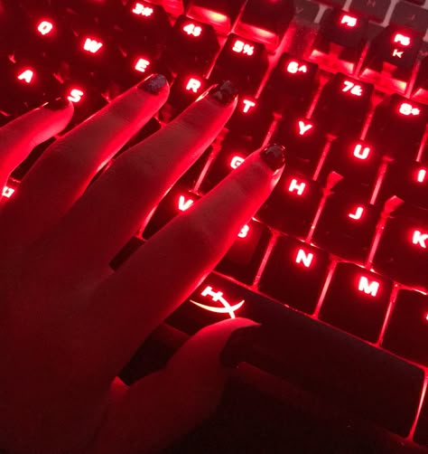 Red Keyboard Aesthetic, Red Computer Aesthetic, Red Gamer Aesthetic, Red Gaming Aesthetic, Red Webcore, Red Cybercore, Red Neon Aesthetic, Plain Images, Red Cyberpunk