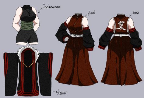 Demon Slayer Uniform Female Oc, Hashira Clothes, Hashira Outfit Ideas, Demon Slayer Oc Uniform, Demon Slayer Uniform Reference, Kny Oc Uniform, Kny Uniform Ideas, Demon Slayer Uniform Ideas, Hashira Uniform