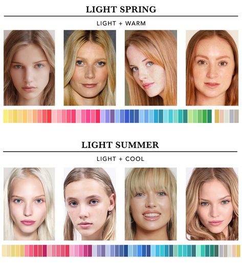 Cool eyes can easily be confused with light eyes if they are on the blue or green Hair Color For Warm Skin Tones, Light Spring Palette, Blonde Hair Pale Skin, Summer Skin Tone, Light Spring Color Palette, Light Summer Color Palette, Hair Color For Fair Skin, Spring Skin, Blonde Hair Green Eyes