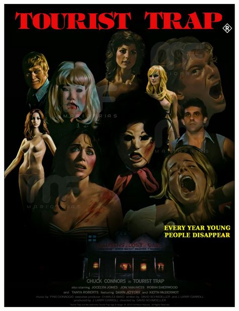 Tourist Trap 1979 Edit By Mario. Frías Tourist Trap 1979, 1970s Horror, Spooky Board, Trapped Movie, Halloween Films, Classic Horror Movies Posters, Ghost Movies, Halloween Film, Fan Poster