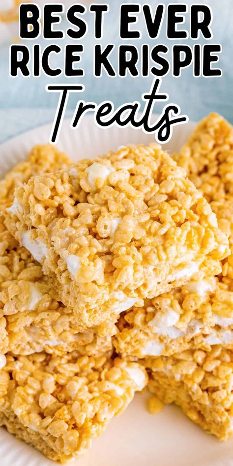 Best Rice Krispies Treats Recipe Best Rice Krispie Treats Recipe, Rice Krispies Treats Recipe, Crispy Treats Recipe, Rice Krispie Treats Recipe, Homemade Rice Krispies Treats, Bread Booze Bacon, The Best Rice, Best Rice, Krispie Treats Recipe