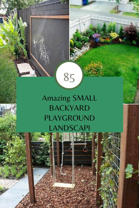 Alternative Playground Ideas, Simple Playground Ideas, Tiny Backyard Play Area, Small Backyard Porch Ideas, Small Backyard Playground Ideas, Childrens Garden Play Area, Side Yard Play Area, Small Backyard For Kids, Small Playground Backyard