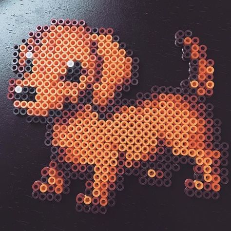 Edit Image, Dog Man, Perler Creations, Melty Bead Patterns, Easy Perler Beads Ideas, Art Perle, Perler Art, 8bit Art, Hama Beads Design