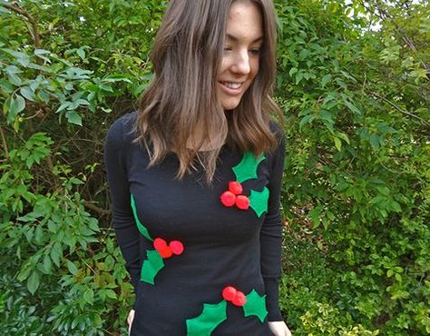 Human, Green, Mammal, Jewellery, Shrub, Long hair, Brown hair, Groundcover, Feathered hair, Insect, Diy Xmas Jumper Ideas, Homemade Christmas Jumper, Diy Christmas Jumper, Christmas Jumper Ideas, Creative Ugly Christmas Sweater, Christmas Toy Knitting Patterns, Diy Christmas Outfit, Ugly Christmas Sweater Ideas, Christmas Sweater Ideas