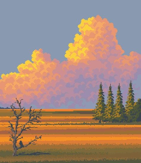 Pixel Art Landscape, Indie Game Art, Emoji Drawings, Pick Art, Pixel Art Background, Pixel Art Tutorial, Arte 8 Bits, Graphic Design Books, 8bit Art