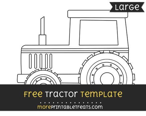 Free Tractor Template - Large Tractor Template, Applique Templates Printable Free, Farm Theme Crafts, Tractor Cake, Cake Templates, Computer Paper, Applique Templates, Printable Pictures, Birthday Party Food