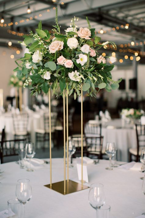 Classic Summer Wedding, Wedding Color Palette Summer, Gold Centerpieces, Wedding Floral Centerpieces, Tall Centerpieces, Floral Centerpiece, Summer Wedding Colors, Georgia State, Pear Tree