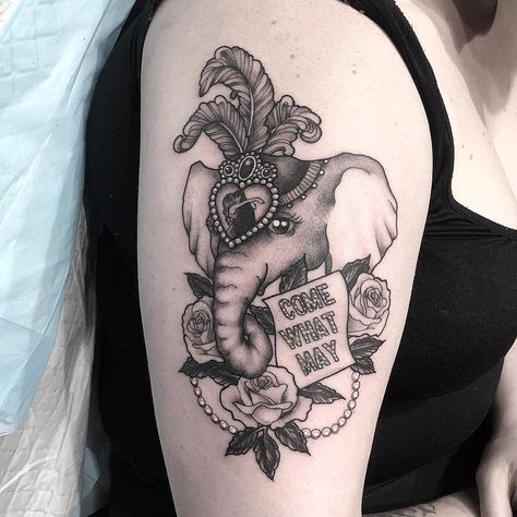 Lauren Winzer on Instagram: “MOULIN ROUGE!!!! Ao happy to have gotten to tattoo this for Diana, thank you so so much!!!! 🐘❤️🎉” Moulin Rouge Tattoo, Rogue Tattoo, Paris Tattoo, Paint Inspo, Awesome Tattoos, Leg Sleeves, Tattoo Inspo, Hello Beautiful, Body Painting