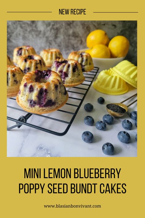 There is something about these bundt cakes that just screams Spring to me. Baking these delightful treats is a nice distraction from the pollen monsters and a reminder of the beautiful things that come in the Spring. Loaf Pan Lasagna, Poppy Seed Bundt Cake, Silicone Cupcake Molds, Mini Bundt, Poppy Seed Cake, Lemon Bundt Cake, Mini Bundt Cakes, Blueberry Cake, Lemon Poppyseed