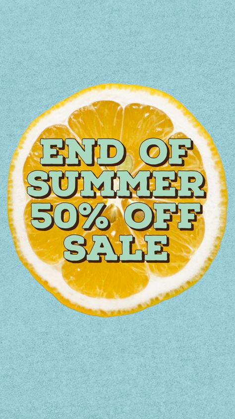 A bold design to encourage customers to shop your sale! #Virtualassistant #Socialmediamanagement #Brandstyling #Socialmedia Sale Ends Today, End Of Summer Sale, Summer Clearance Sale, Sale Emails, Email Marketing Design, 50 Off Sale, Summer Clearance, Marketing Design, Bold Design