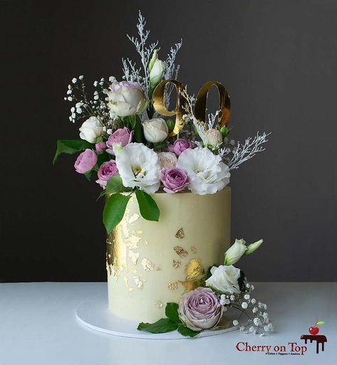 Vanilla Bean Cake, 90th Birthday Cakes, Vanilla Bean Cakes, Bean Cake, Beautiful Lady, Happy And Healthy, 90th Birthday, Vanilla Bean, Birthday Cakes