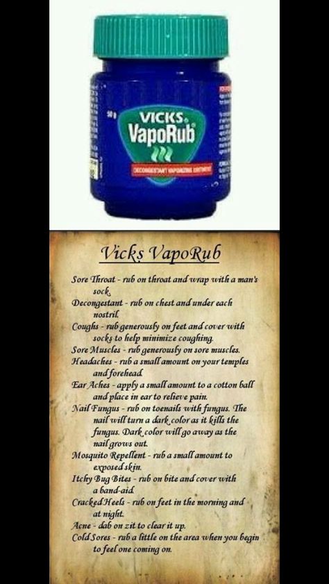 Vicks Vapor Rub, Vicks Vapor, Ear Ache, Vicks Vaporub Uses, Uses For Vicks, Muscle Rub, Remove Unwanted Hair, Sick Remedies, Vapor Rub