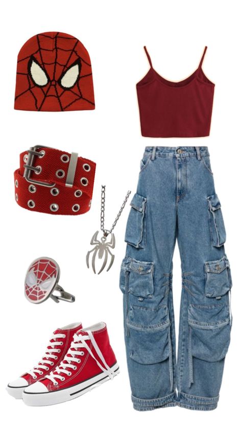 Spiderman Outfit, Denim Diy Clothes, Matching Outfits Best Friend, Outfit Inspo Casual, Cute Preppy Outfits, Trendy Fashion Outfits, Vibe Clothes, Simple Trendy Outfits, Cute Everyday Outfits